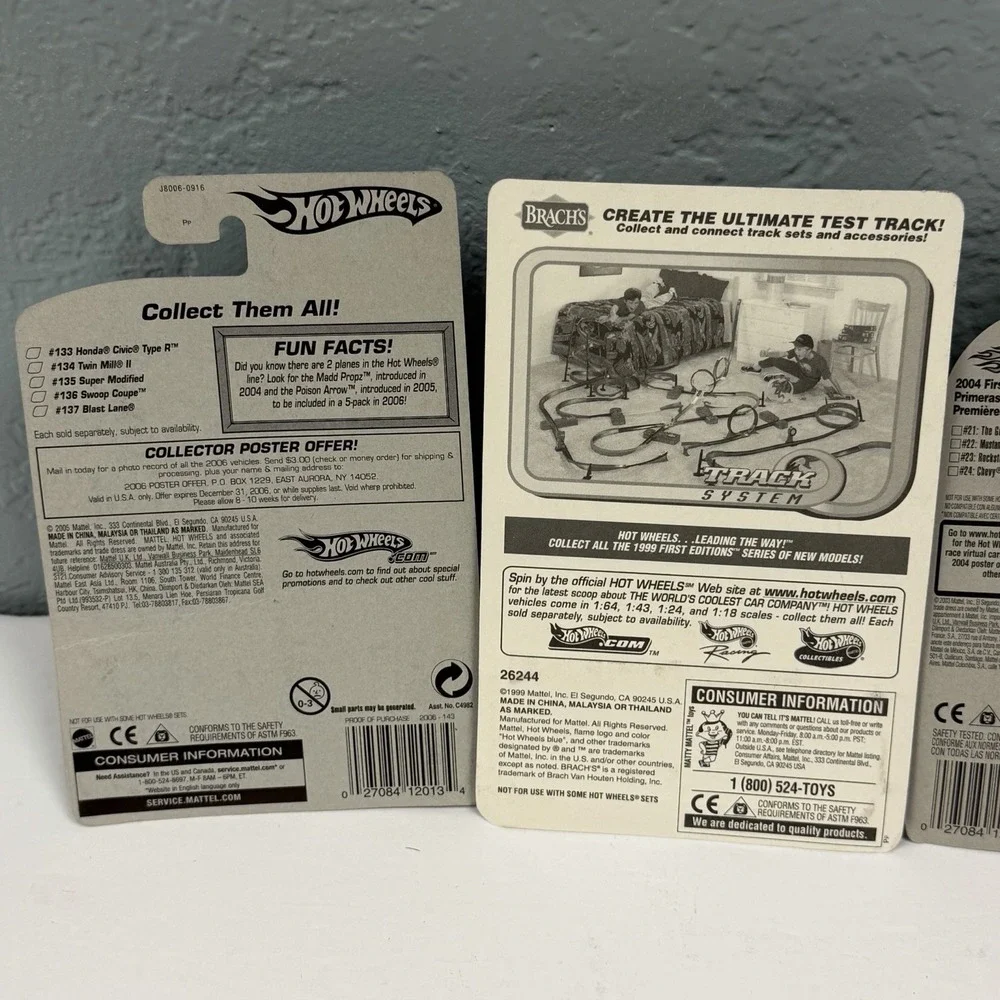 Hot Wheels Bent‎ Cards Still Sealed Lot Of 4 Various Models
